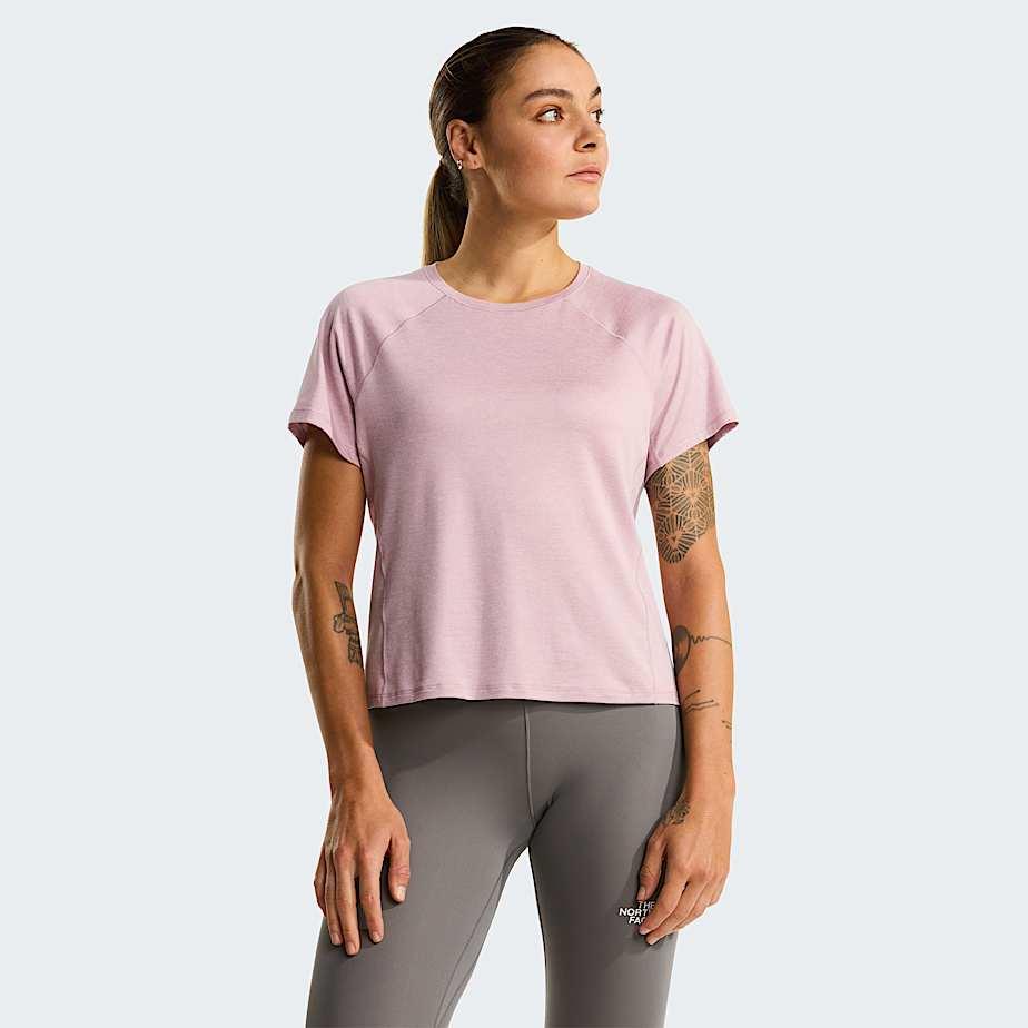 Women's Jaida T-shirt Metal Pink Light Heather by THE NORTH FACE