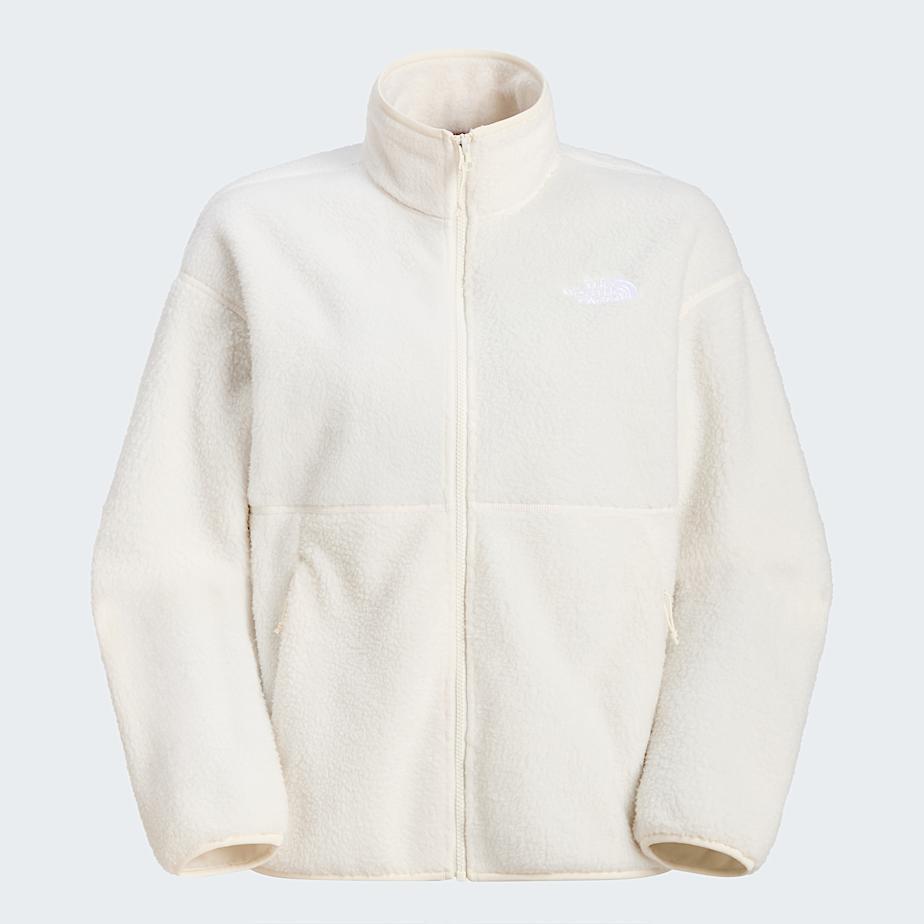 Women's Koian High-pile Fleece Jacket White Dune by THE NORTH FACE