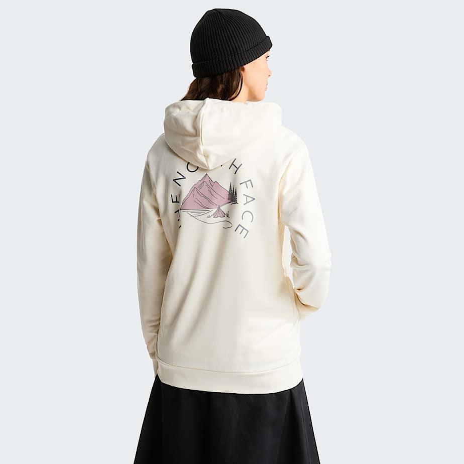 Women's Monte Regular Graphic Hoodie White Dune by THE NORTH FACE