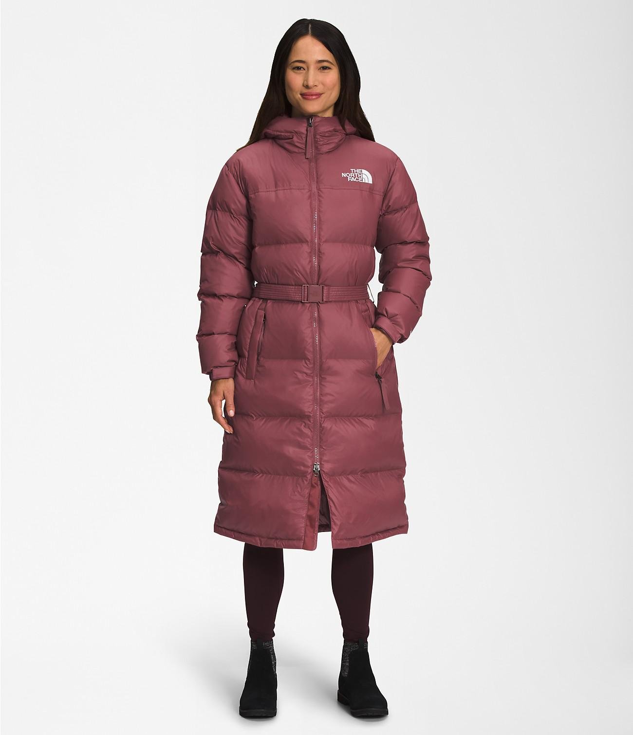 Womens Nuptse Belted Long Parka By The North Face Jellibeans