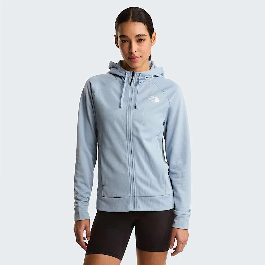 Women's Reaxion 2.0 Full-zip Hoodie Frost Grey Dark Heather by THE NORTH FACE