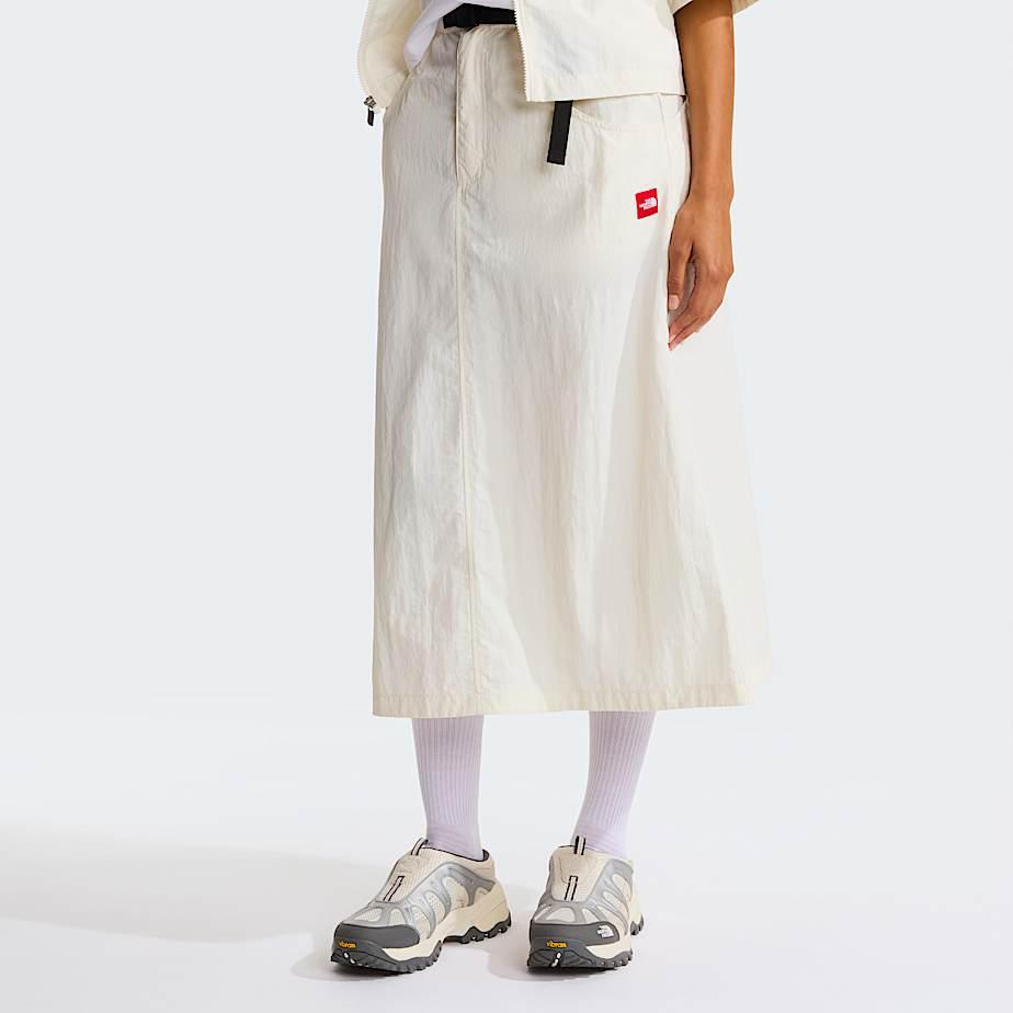 Women's Red Box Nylon Belted Skirt White Dune by THE NORTH FACE