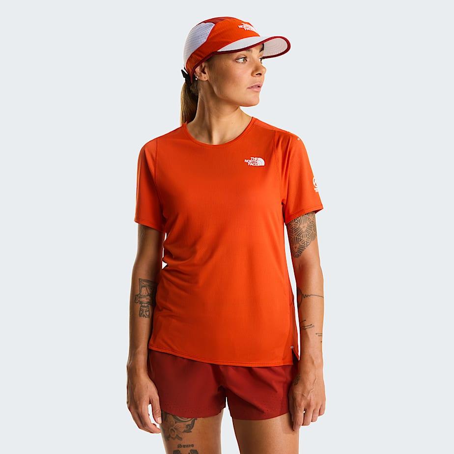 Women's Summit High Trail T-shirt Lava Red by THE NORTH FACE