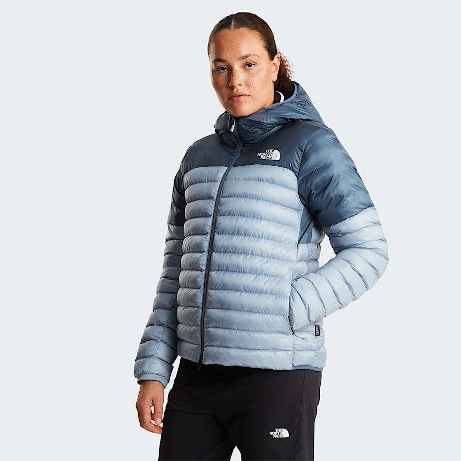 Women's Terra Peak Hooded Jacket Frost Grey-granite Grey by THE NORTH FACE