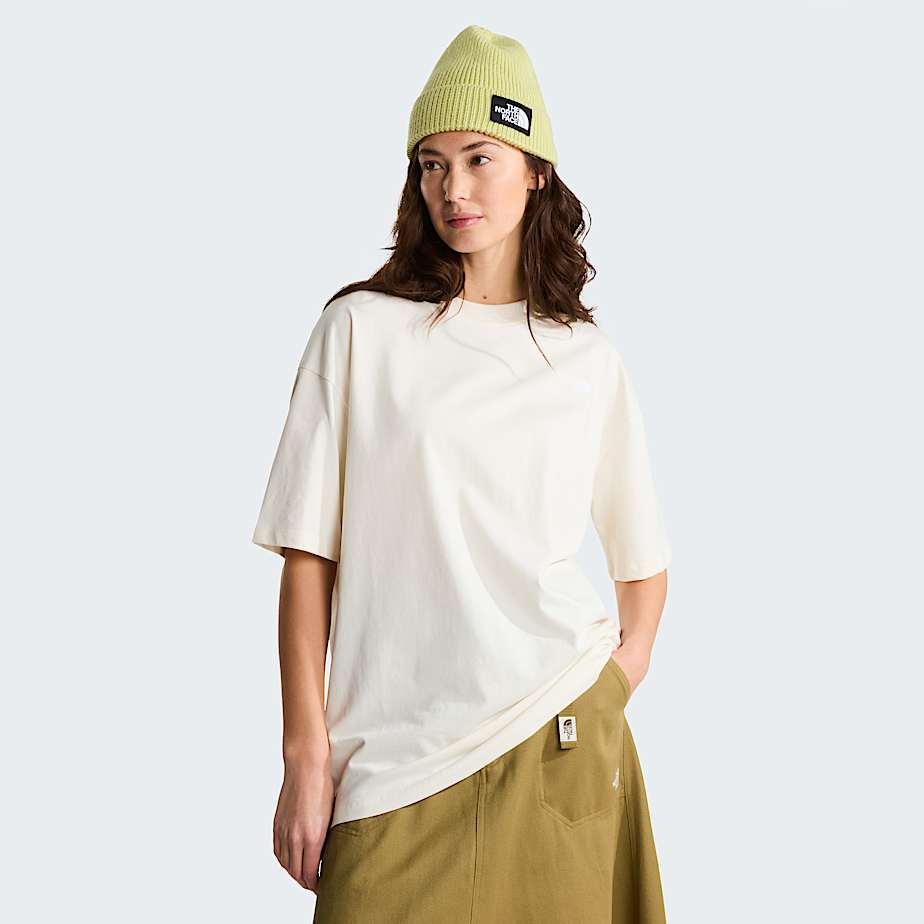 Women's Tnf Essential Simple Dome T-shirt White Dune by THE NORTH FACE