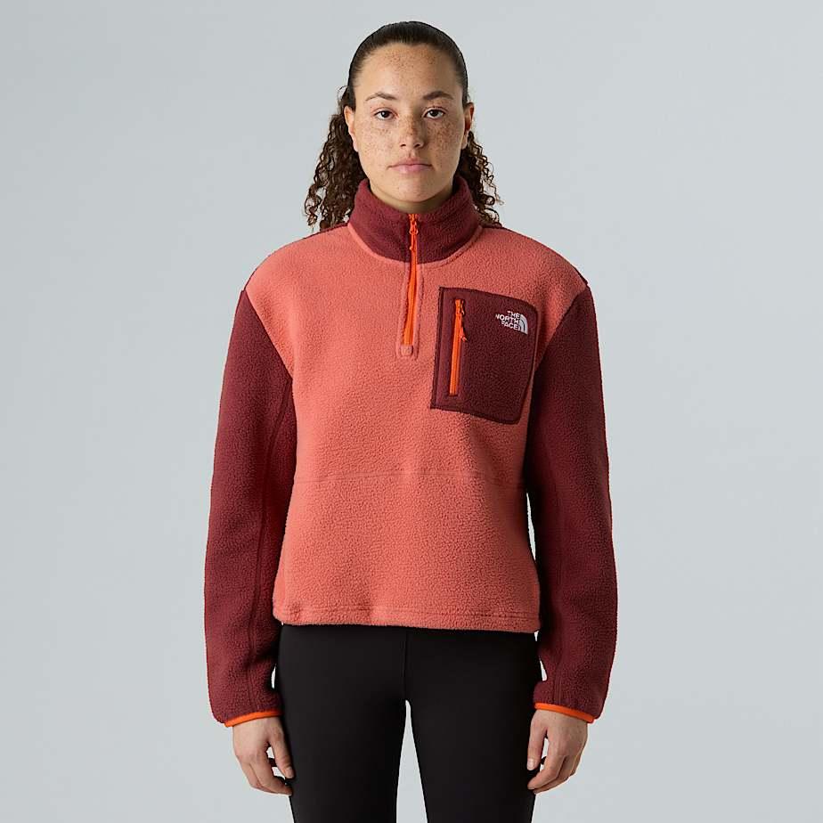 Women's Yumiori 1/4 Zip Fleece Jacket Mars Dust-sumac-solar Flare by THE NORTH FACE