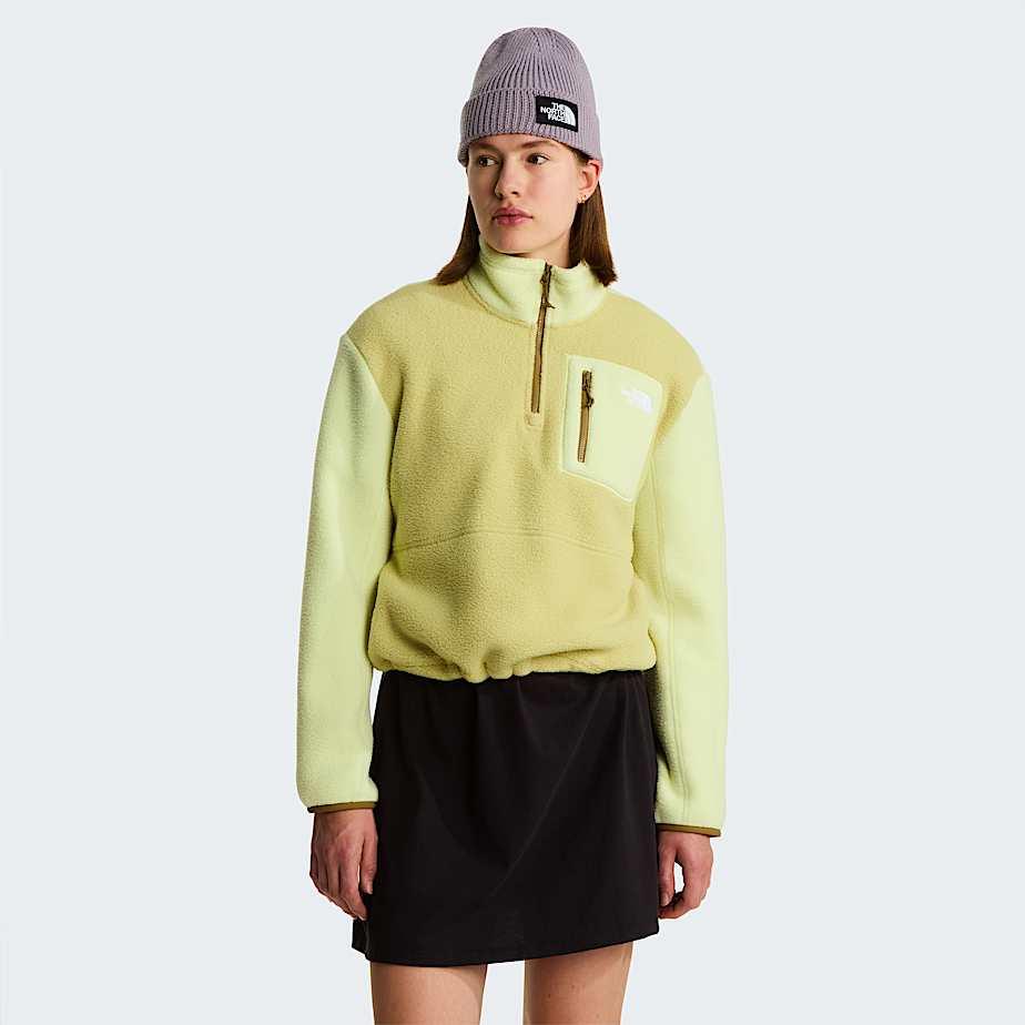 Women's Yumiori 1/4 Zip Fleece Jacket Pear-lemon Mist-cedar by THE NORTH FACE