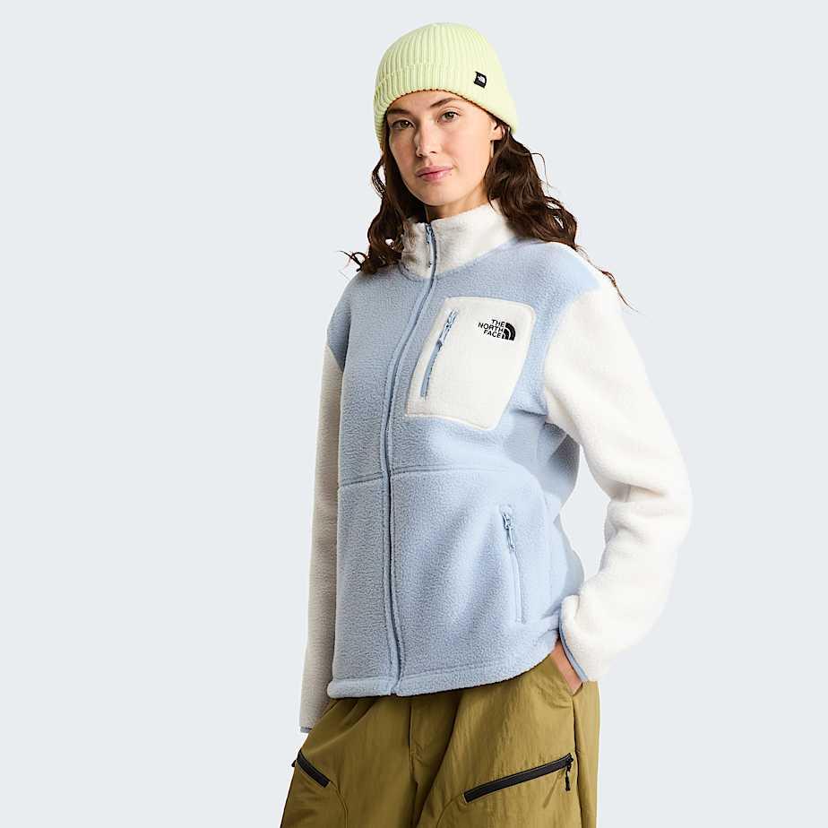 Women's Yumiori Full-zip Fleece Jacket Frost Grey-white Dune-frost Grey by THE NORTH FACE