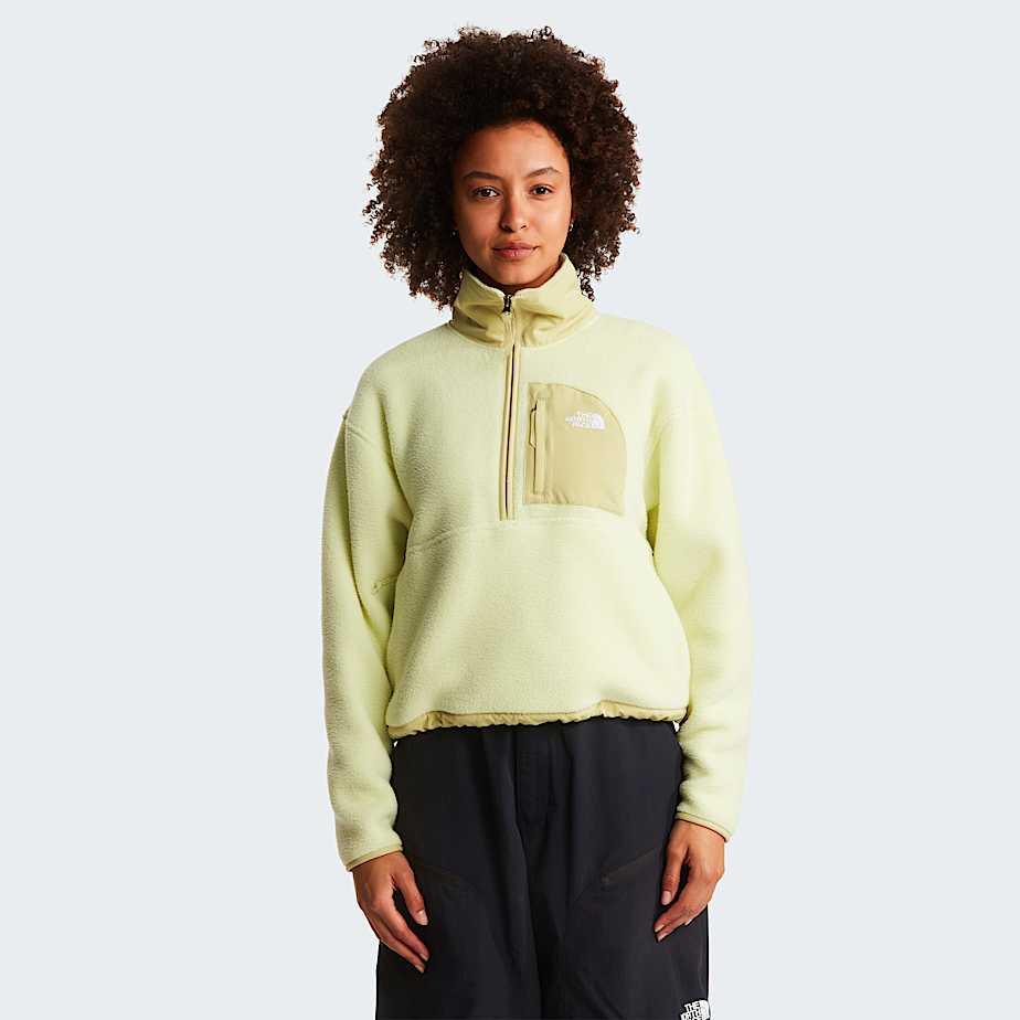 Women's Yumiori Off-peak 1/2 Zip Fleece Jacket Lemon Mist-pear by THE NORTH FACE