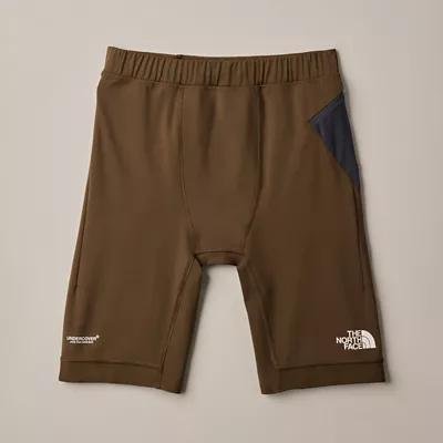 X Undercover Soukuu Trail Run Utility Short Tights Periscope Grey-dark Earth Brown by THE NORTH FACE