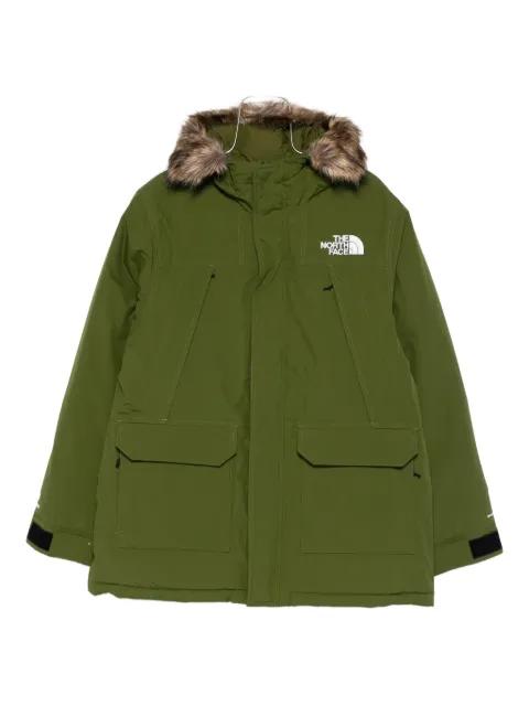 faux-fur hoodied jacket by THE NORTH FACE