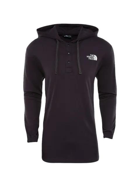 logo-print snap-button hoodie by THE NORTH FACE