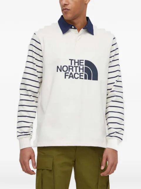 striped-arm logo-print polo shirt by THE NORTH FACE