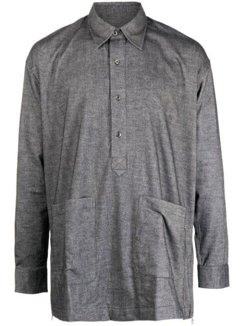 button placket long-sleeve shirt by THE POWER FOR THE PEOPLE