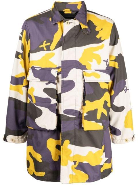 camouflage-pattern cotton cargo jacket by THE POWER FOR THE PEOPLE