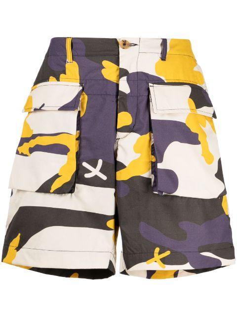 camouflage-print deck shorts by THE POWER FOR THE PEOPLE