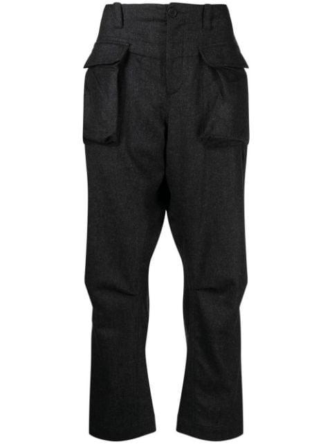 flap-pocket straight-leg trousers by THE POWER FOR THE PEOPLE