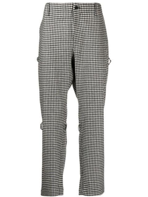 houndstooth rear-zip tapered trousers by THE POWER FOR THE PEOPLE