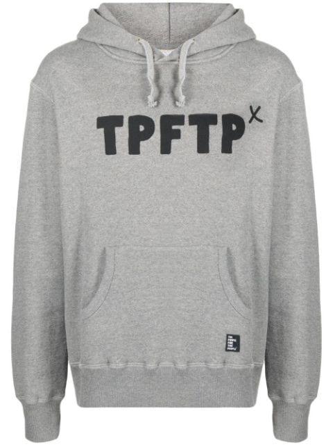 logo print drawstring hoodie by THE POWER FOR THE PEOPLE