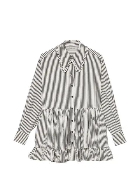 Charm Stripe mini shirt dress by THE RAGGED PRIEST