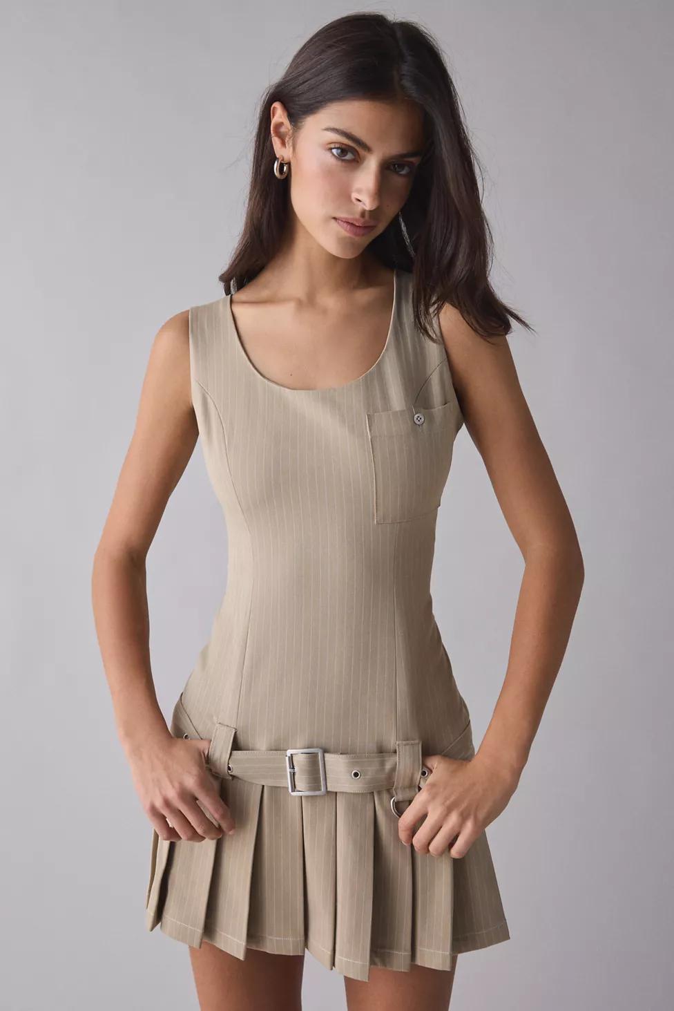 The Ragged Priest Draper Pleated Mini Dress by THE RAGGED PRIEST