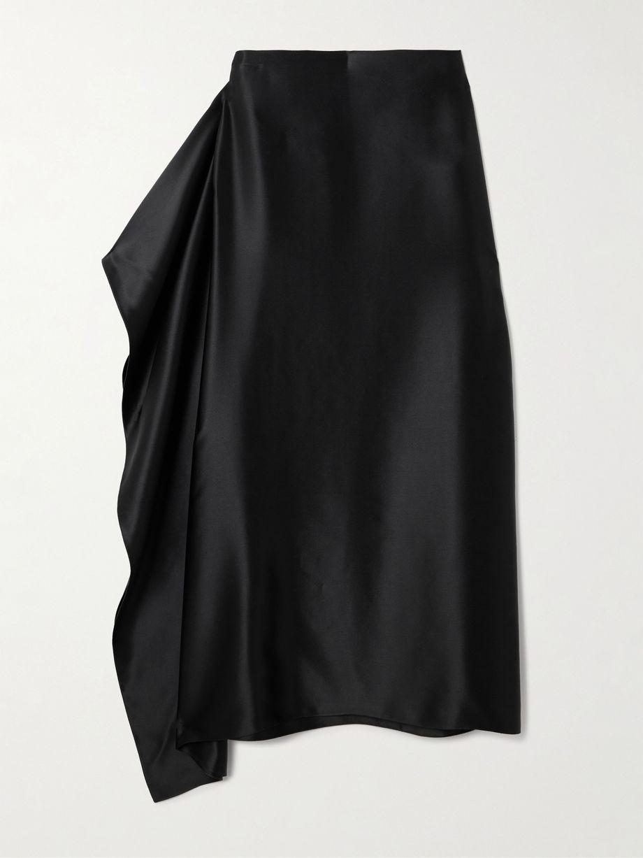 Athalia draped duchesse silk-satin midi skirt by THE ROW