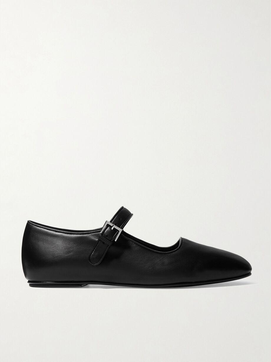 Ava leather Mary Jane ballet flats by THE ROW