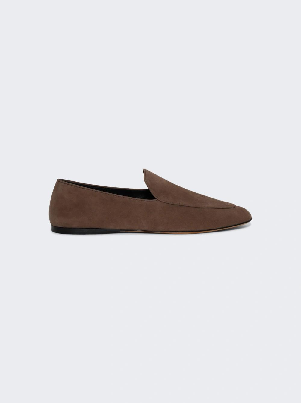 Awar Flat Loafer Dark Taupe  | The Webster by THE ROW