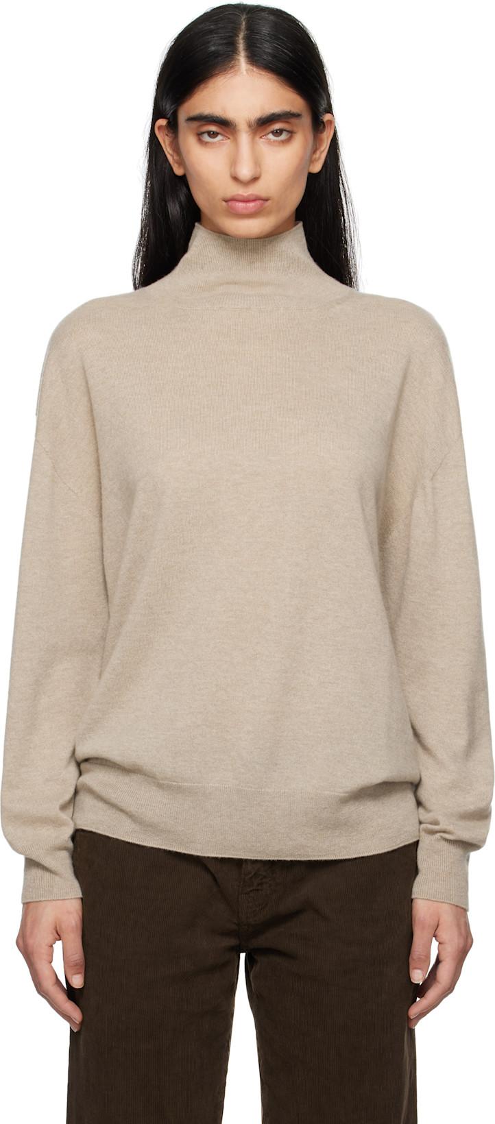 Beige Jabari Turtleneck by THE ROW