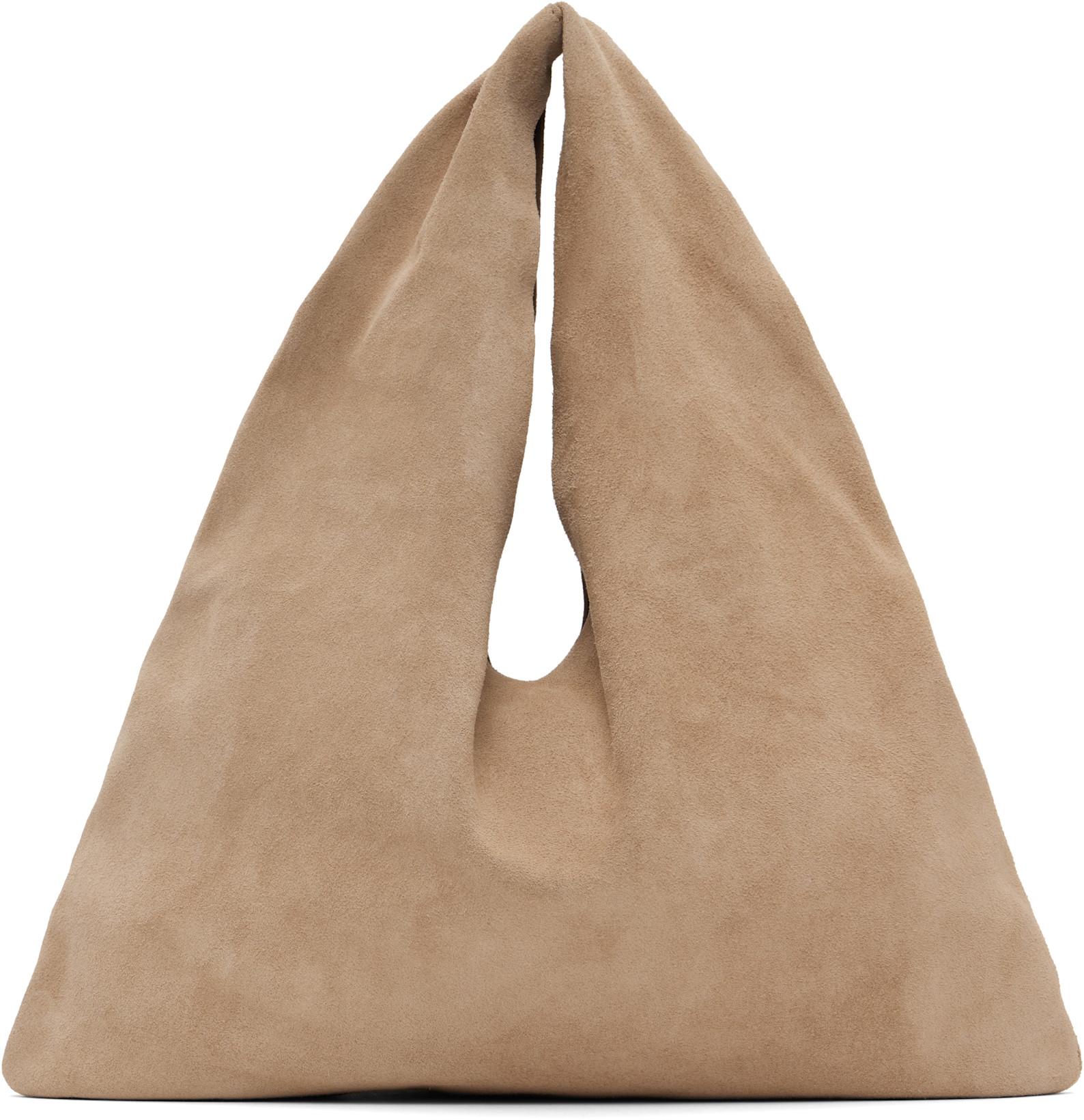 Beige Small Bindle Tote by THE ROW