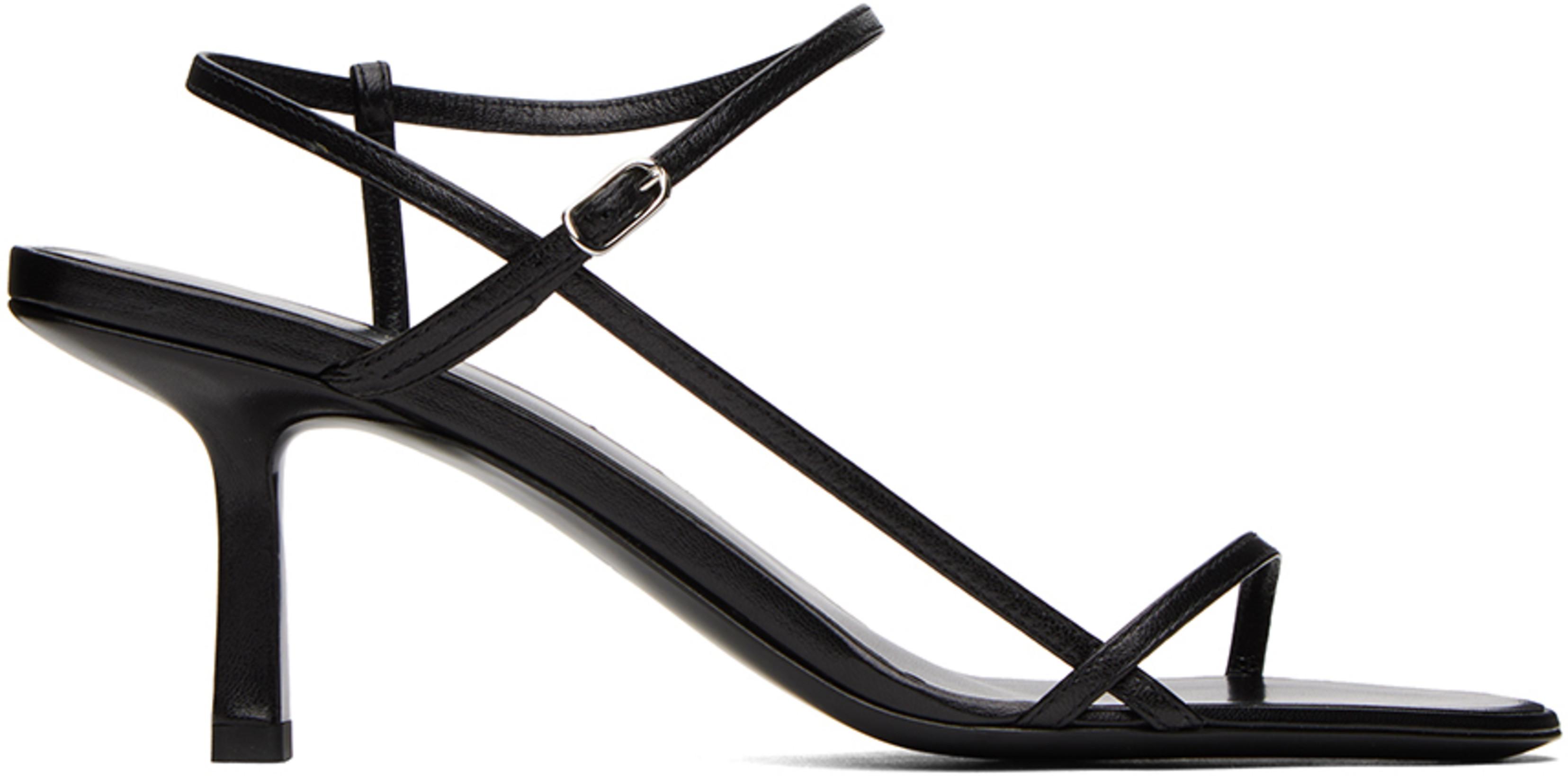 Black Bare Heeled Sandals by THE ROW