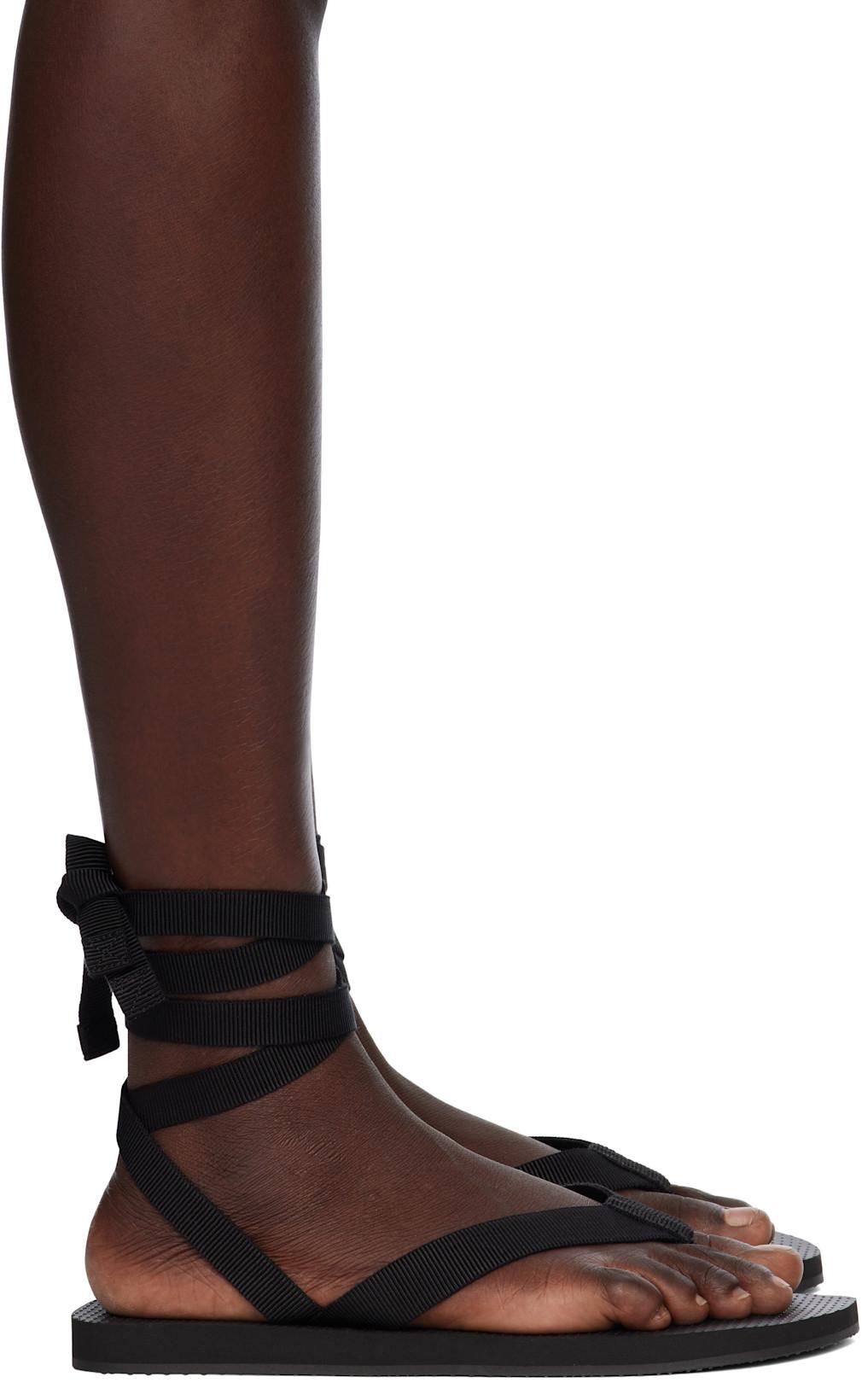 Black Dune Knot Sandals by THE ROW