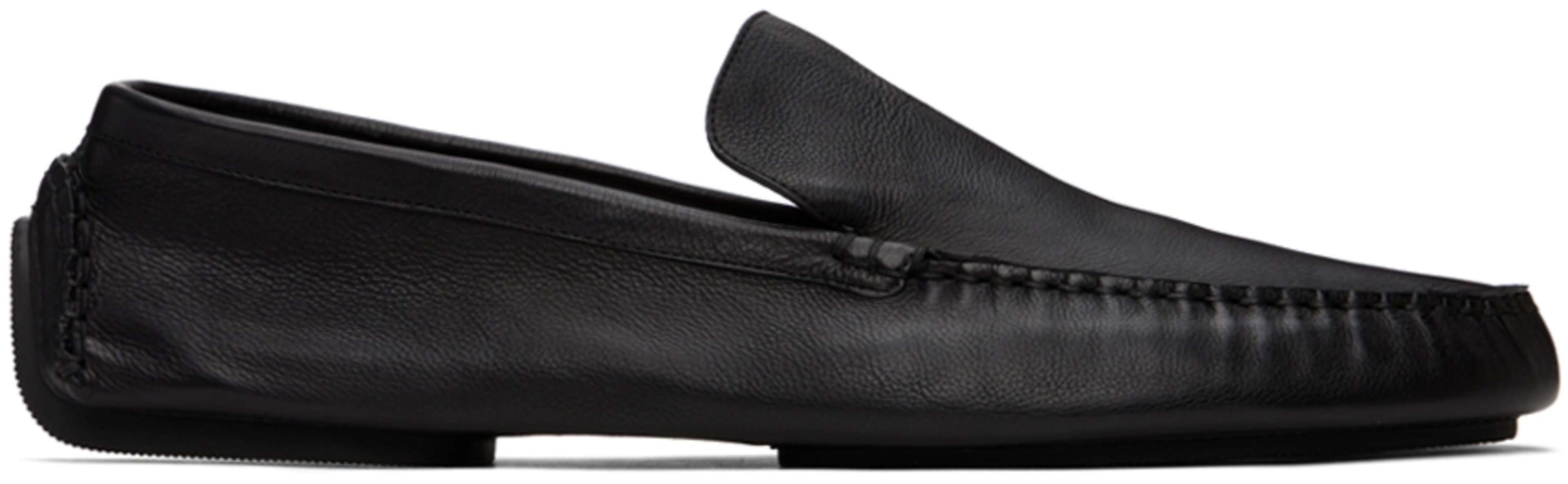 Black Lucca Slip-On Loafers by THE ROW