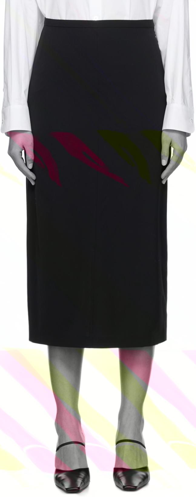 Black Matias Midi Skirt by THE ROW