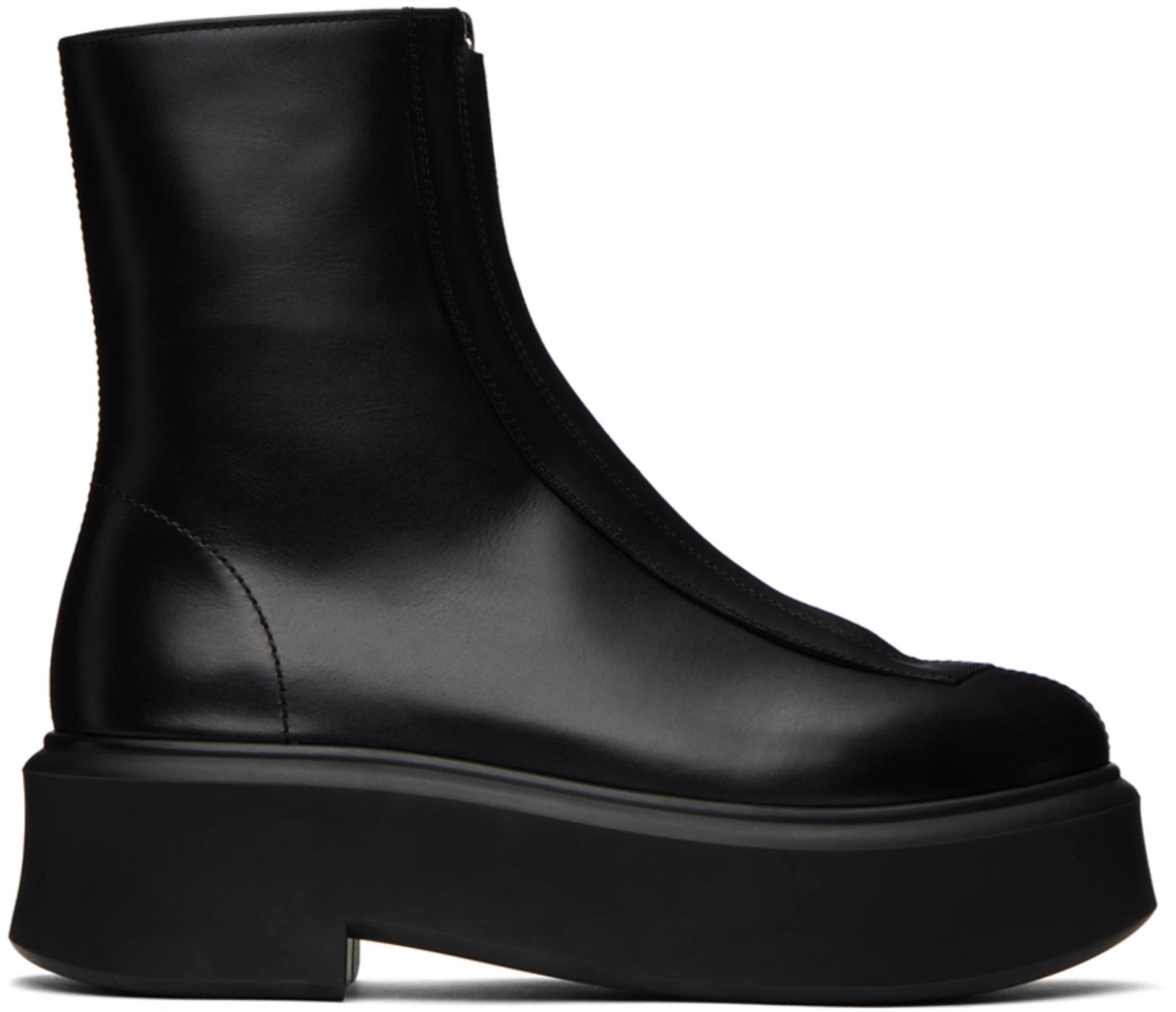 Black Zipped I Boots by THE ROW