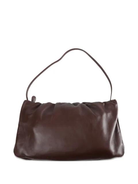 Bourse gathered leather tote bag by THE ROW