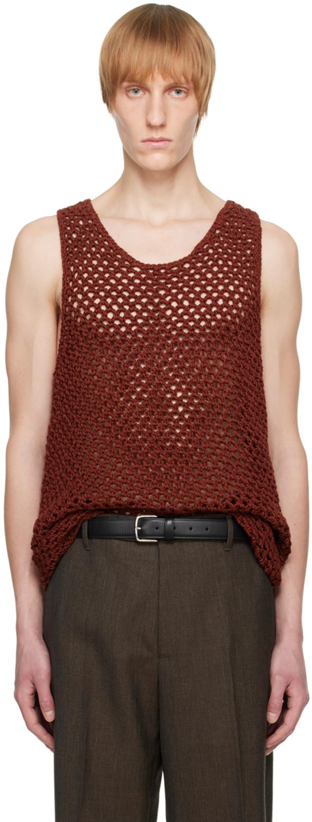Brown Albertas Tank Top by THE ROW