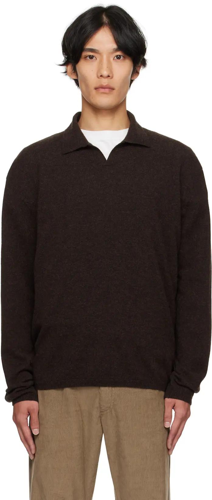 Brown Franz Polo by THE ROW