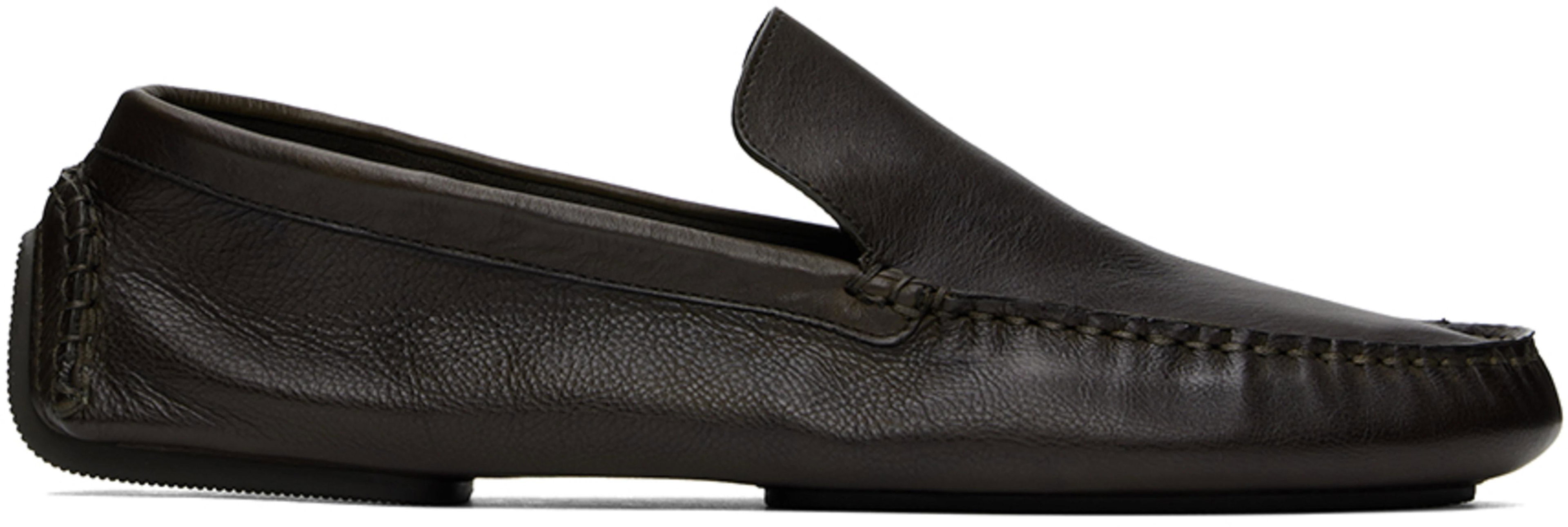 Brown Lucca Loafers by THE ROW