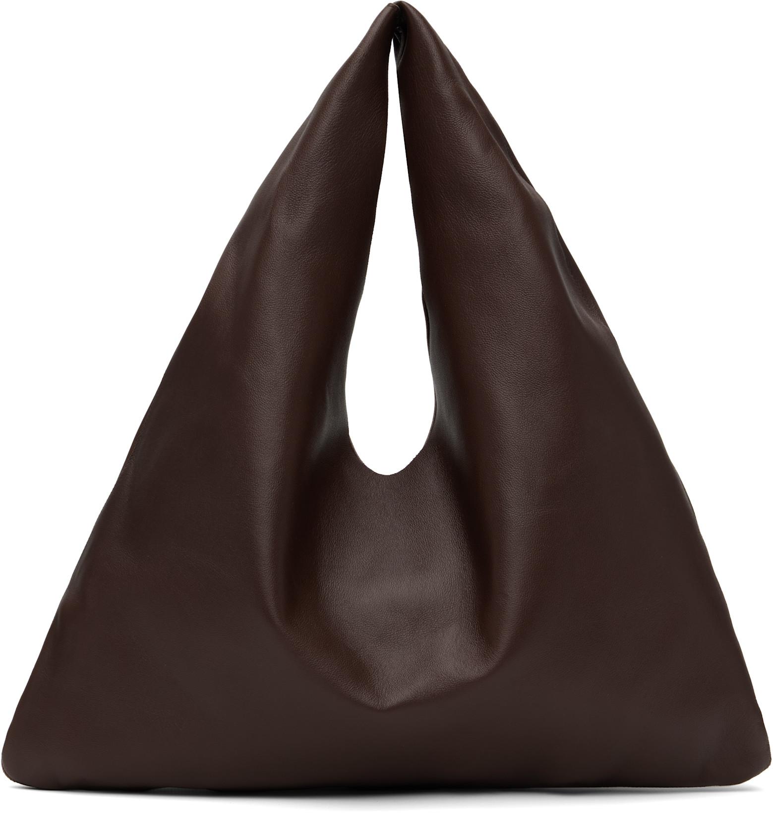 Brown Small Bindle Tote by THE ROW