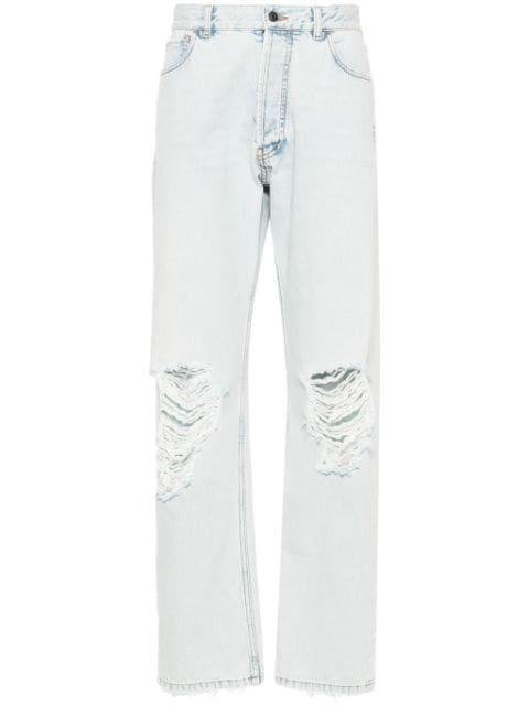 Burted distressed straight jeans by THE ROW