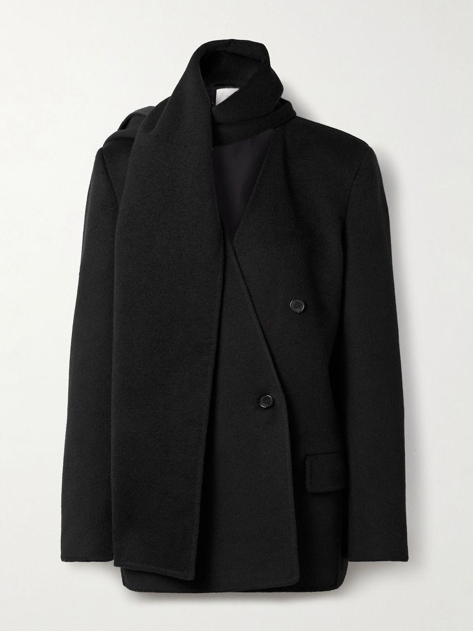 Calitra scarf-detailed double-breasted cashmere blazer by THE ROW