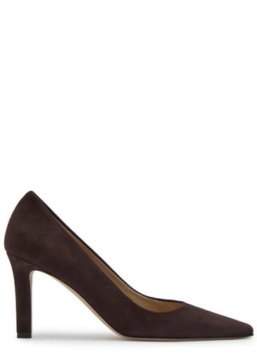 Carla 80 suede pumps by THE ROW