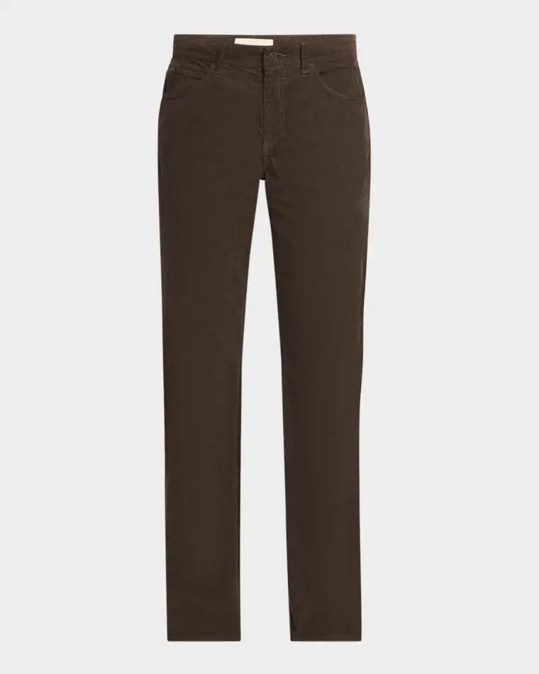 Carlyl Corduroy Straight-Leg Pants by THE ROW