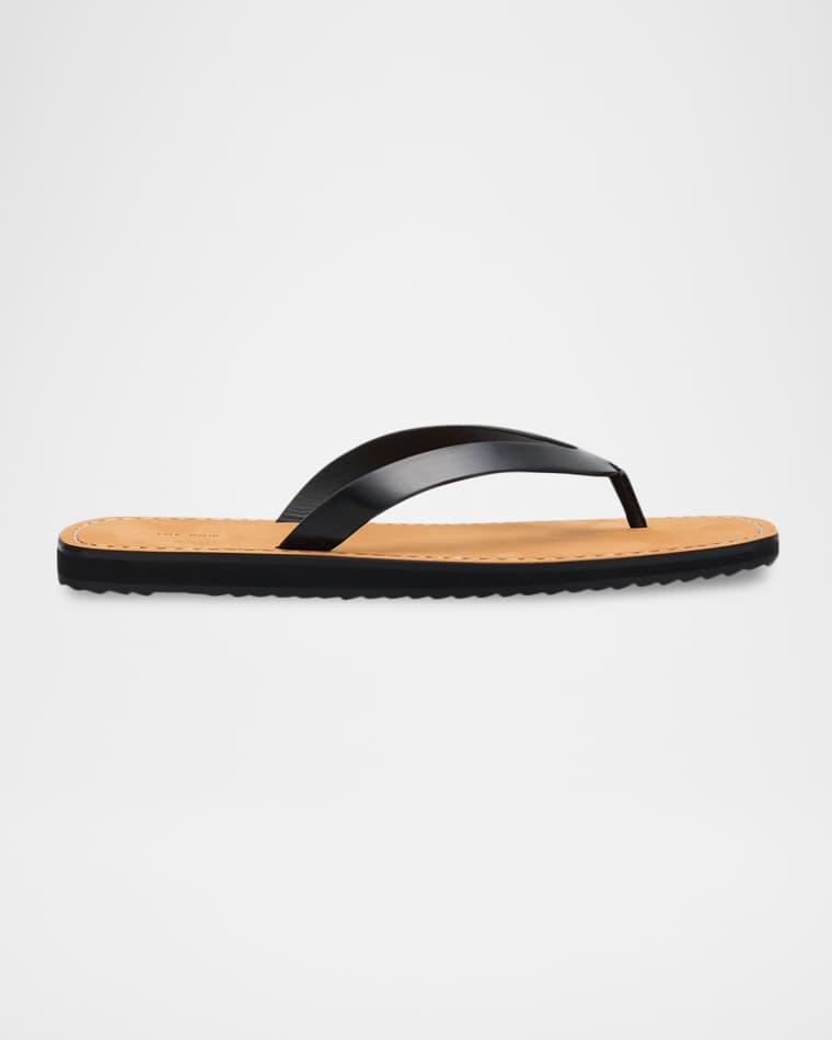 City Leather Flat Thong Sandals by THE ROW