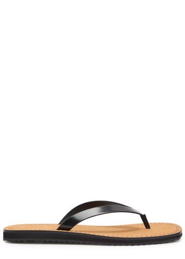 City leather flip flops by THE ROW