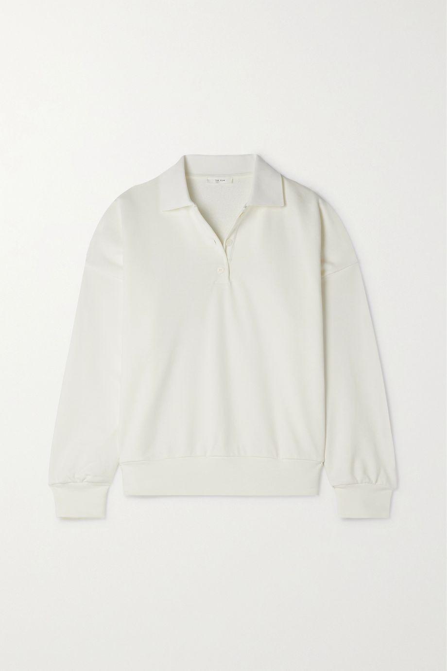 Corzas cotton-terry polo top by THE ROW