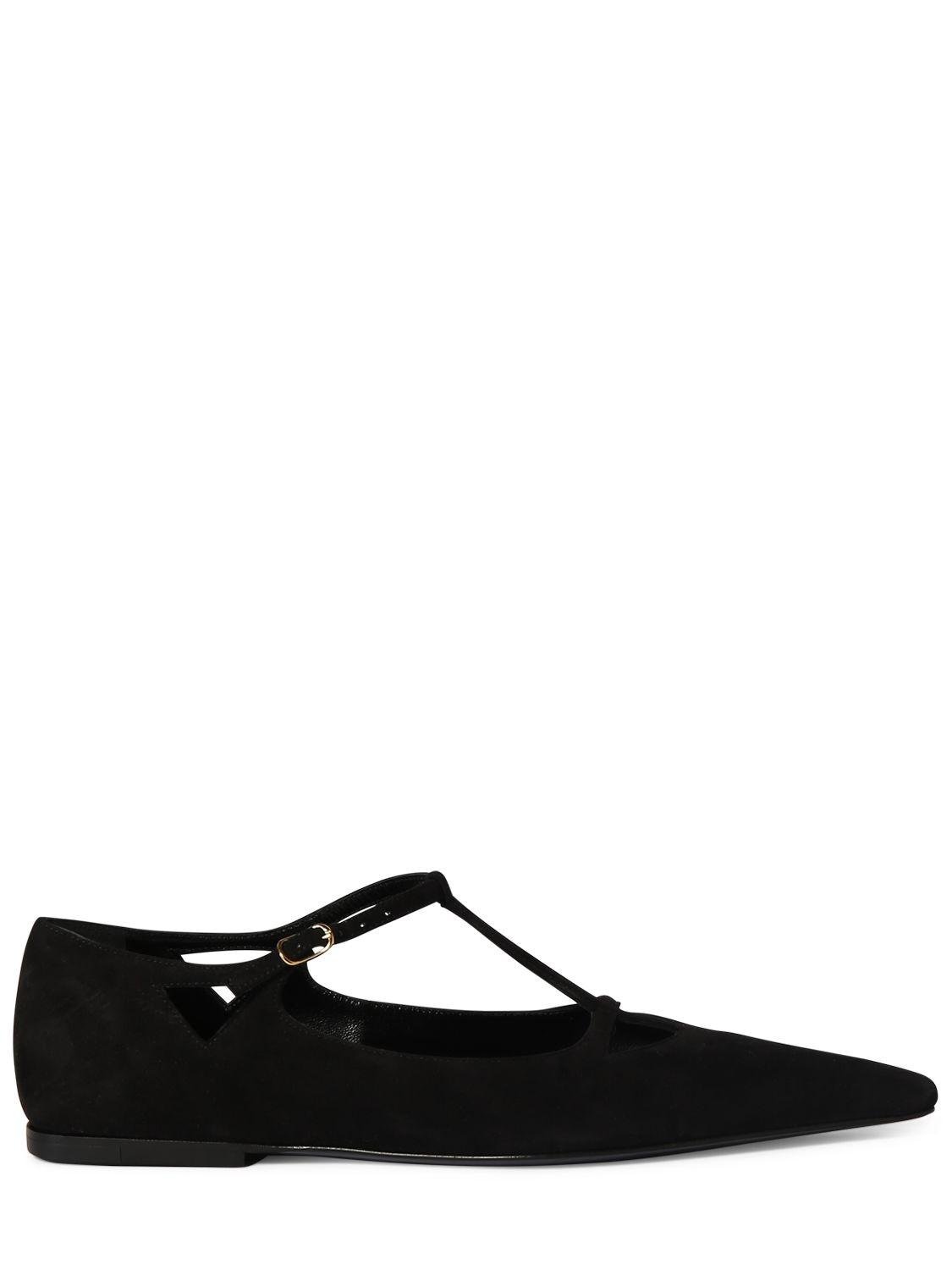Cyd Suede Ballerina Flats by THE ROW