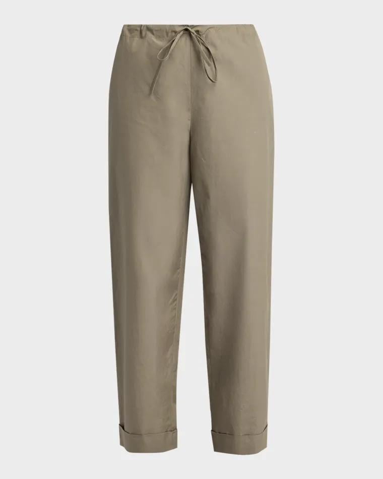 Delano Straight-Leg Cotton Poplin Pants by THE ROW