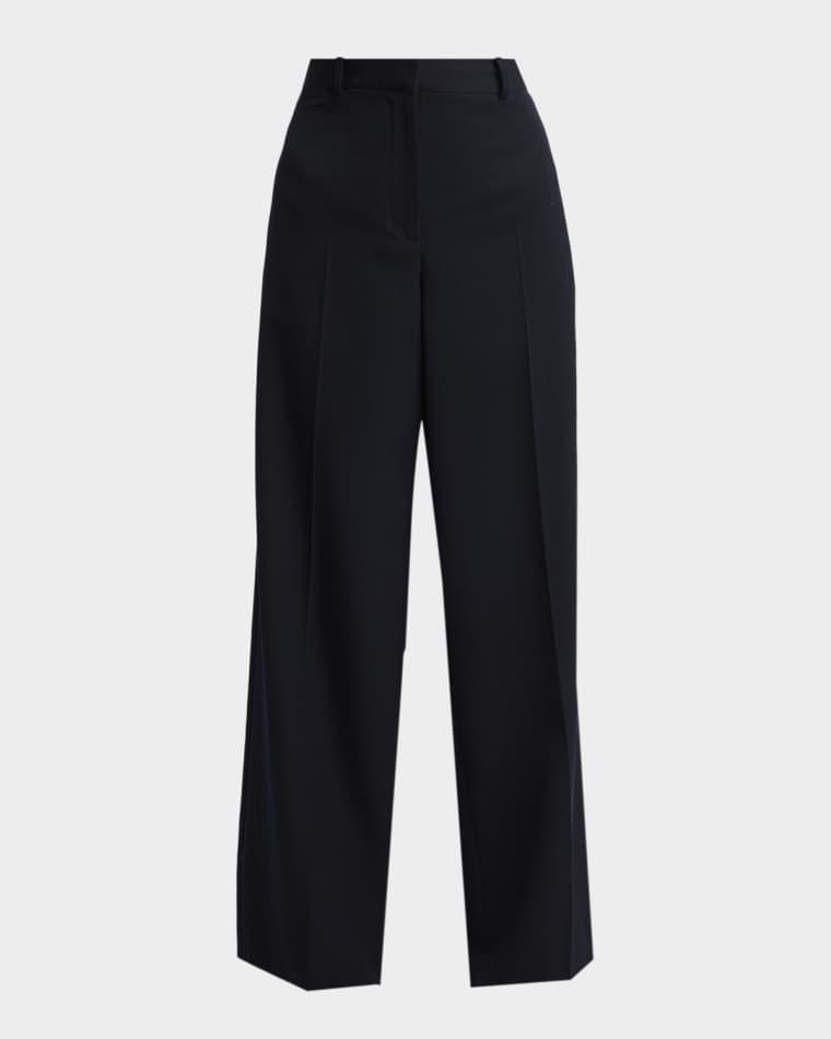 Dender Straight-Leg Wool Gabardine Pants by THE ROW